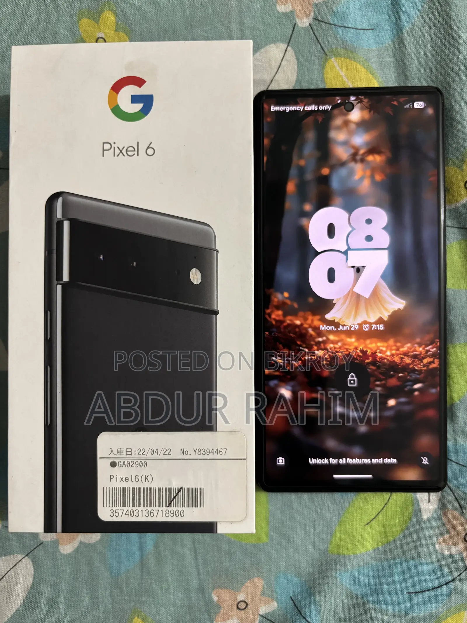 Google Pixel 6 128 GB Black