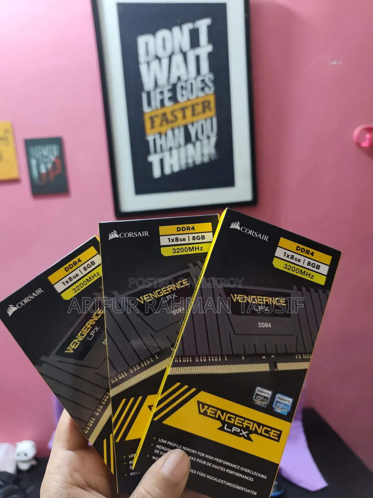 3pcs Corsair Vengeance LPX 8gb Ddr4 3200mhz Desktop Ram