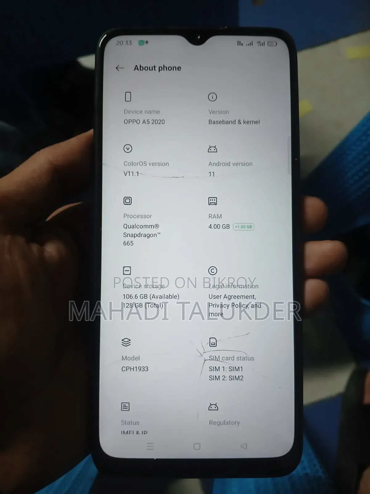 Oppo A5 128 GB Gray
