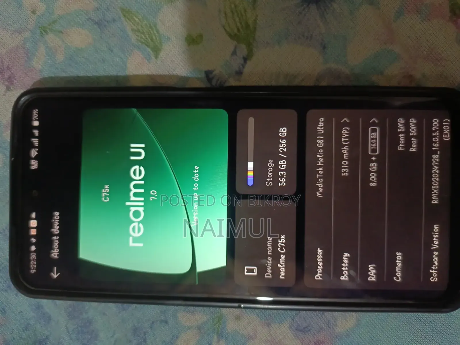 Realme C75x 256 GB Rose Gold