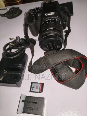 Canon 250d Dslr Camera With Original Battery, Charger And Sd Card