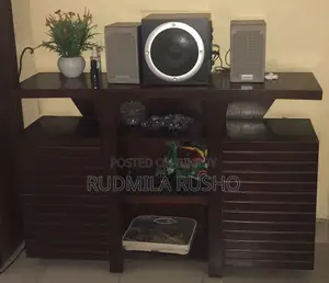 Dark Brown Wooden Tv Cabinet With Storage