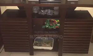 Dark Brown Wooden Tv Cabinet With Storage