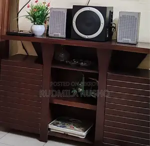 Dark Brown Wooden Tv Cabinet With Storage