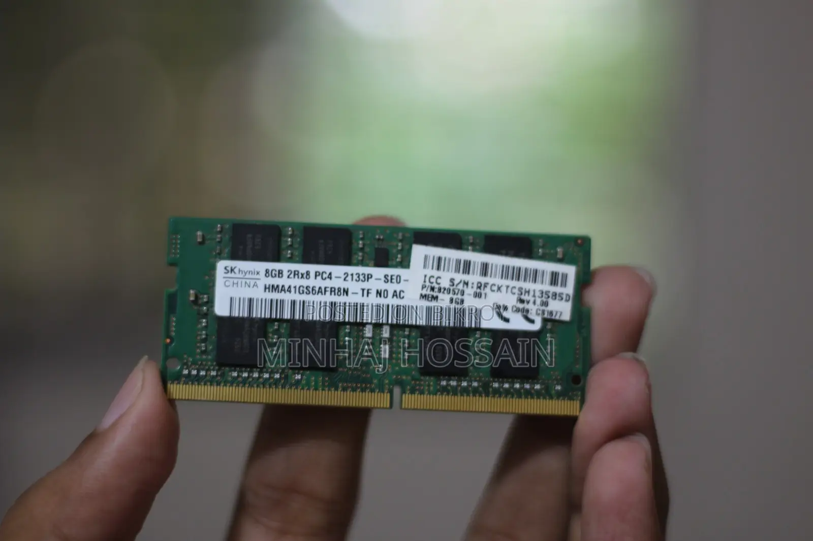 Laptop RAM 8 GB DDR4