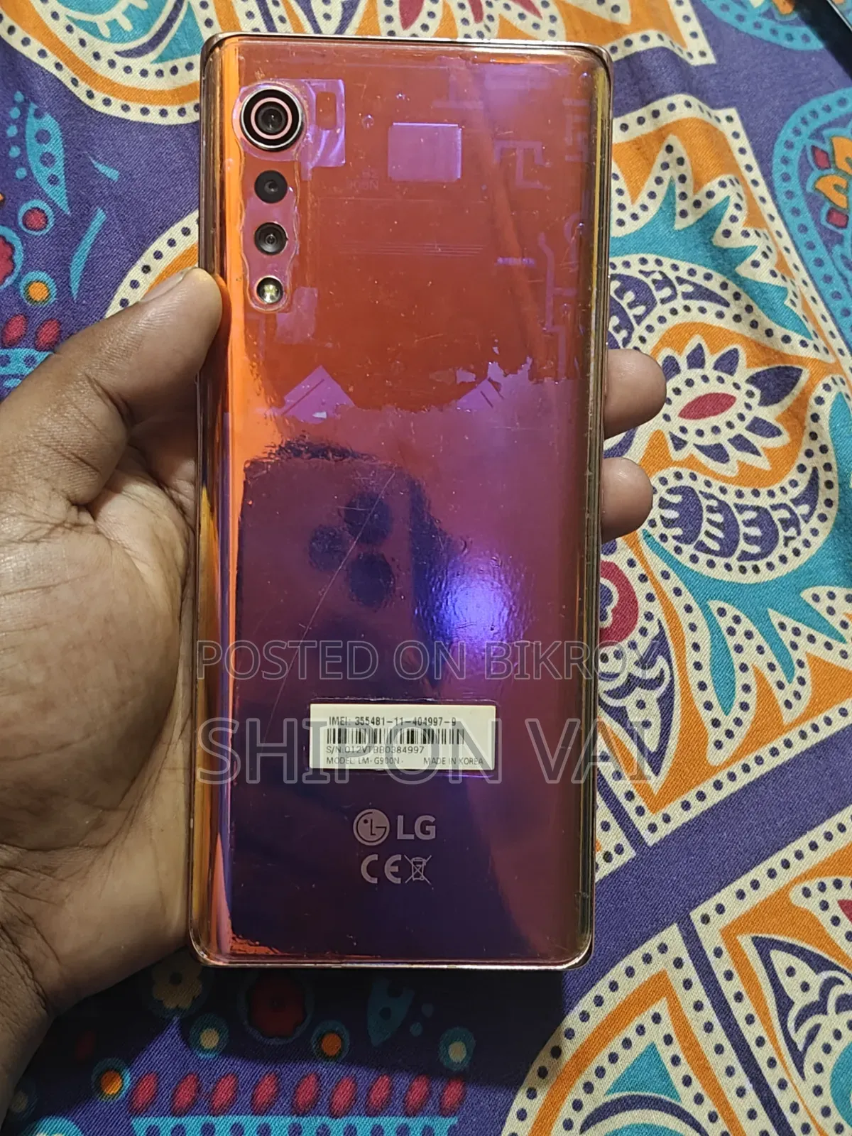 এলজি ভেলভেট ৫জি ১২৮ জিবি রোজ গোল্ড