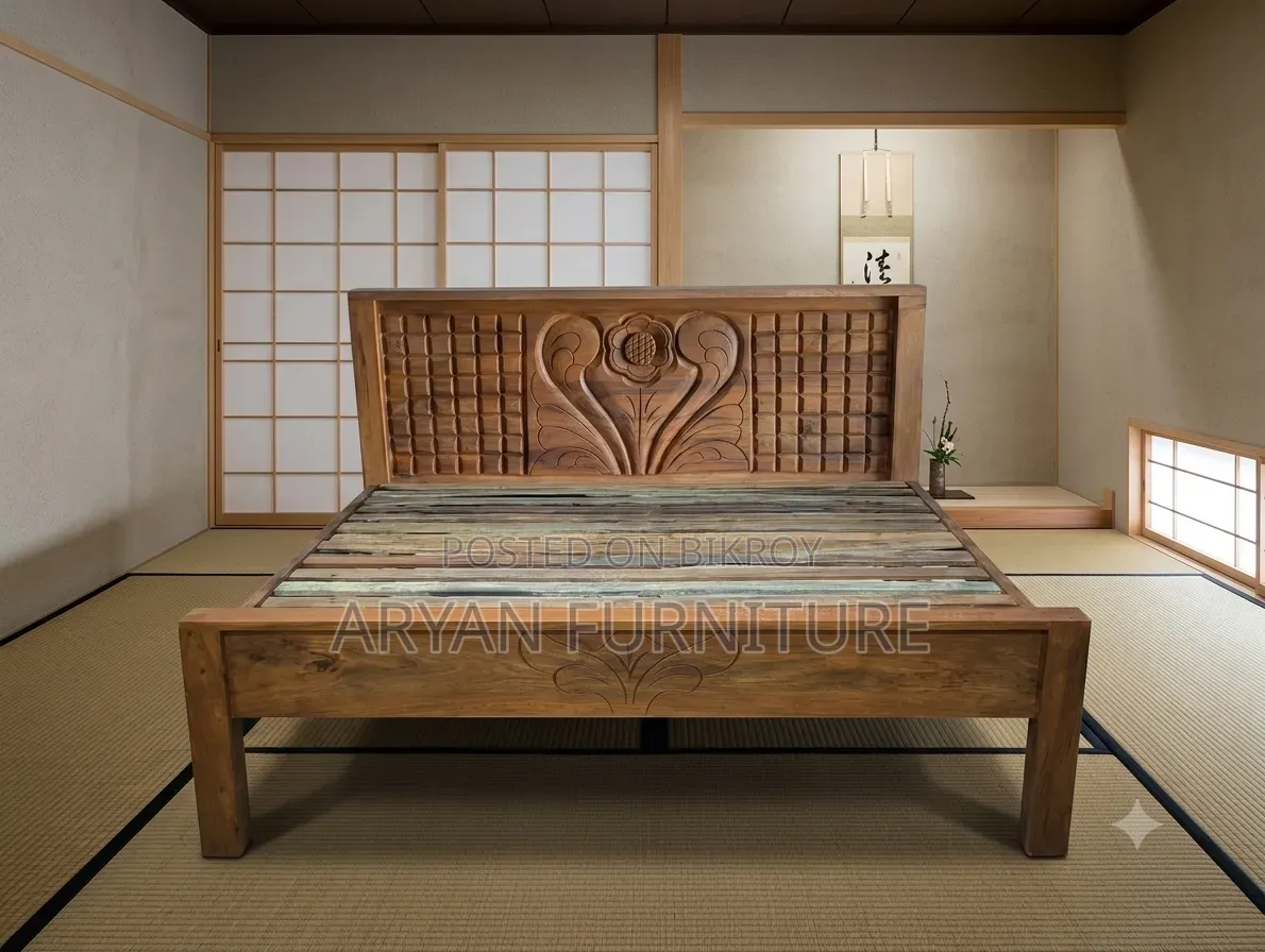 Fixed Price Solid Wood New Koroi Wood Bed Free Delivery No Advance