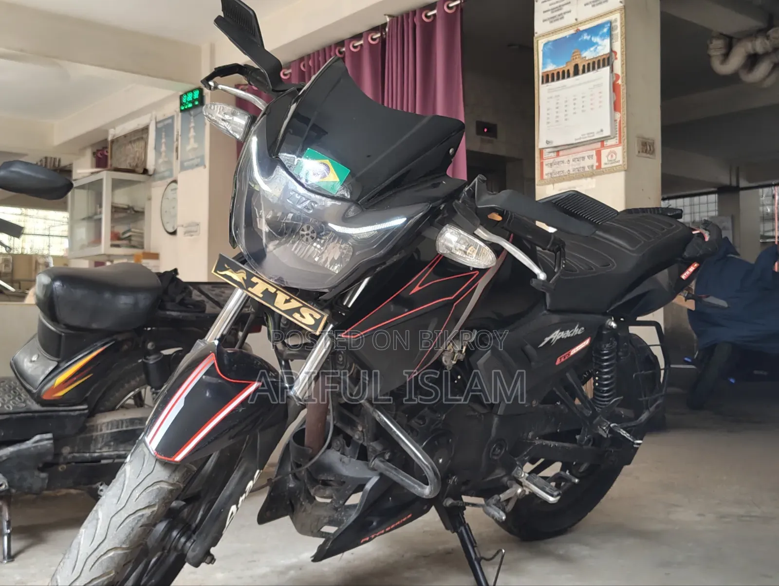 TVS Apache RTR 160 2v Refresh X-Connect 2014 Green