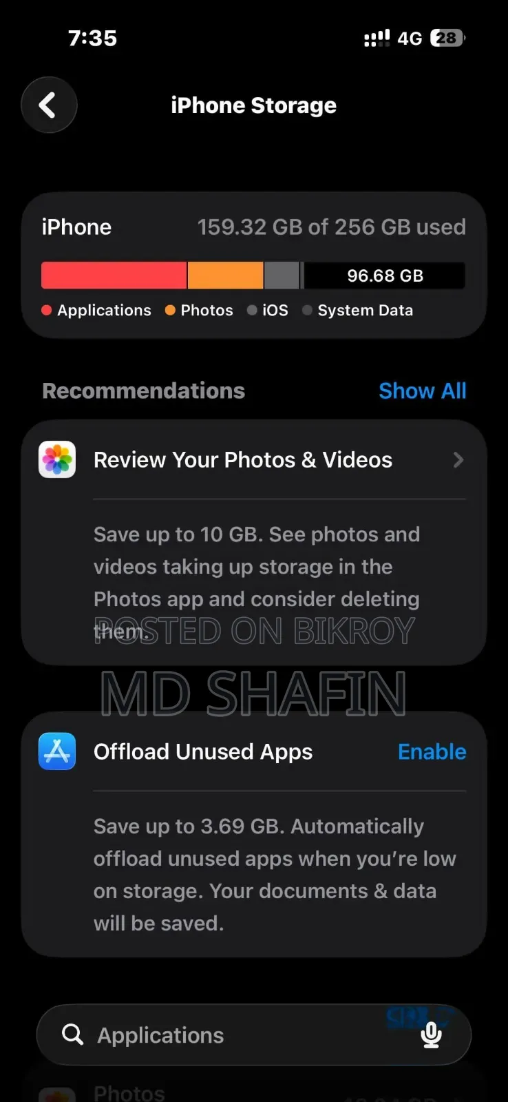 Apple iPhone 15 Pro 256 GB Black