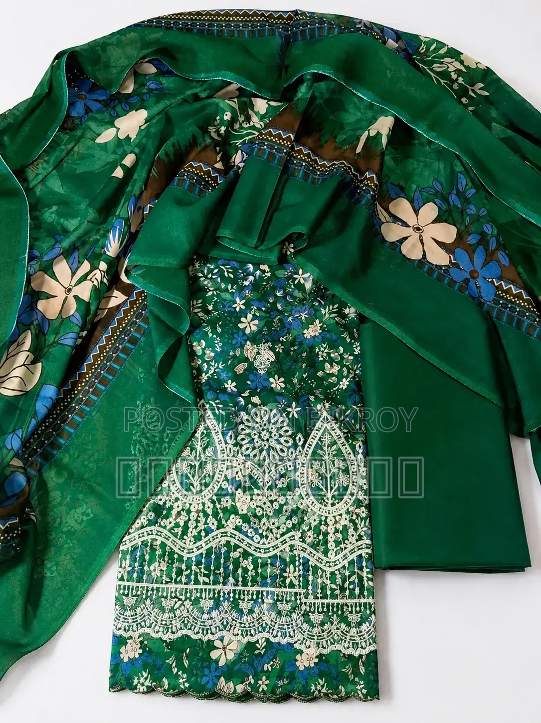 Get a beautiful cotton embroidery work dress at an amazing price.