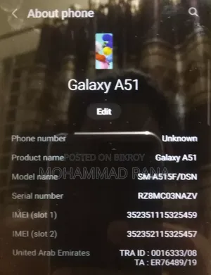 Samsung Galaxy A51 128 GB Blue