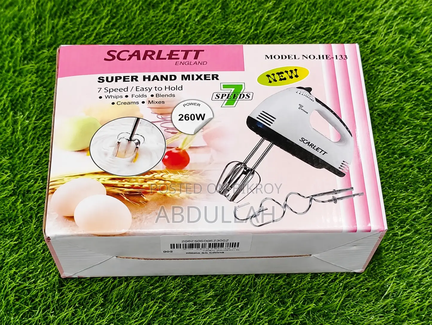 Scarlett 7-speed Portable High-grade Hand Mixer
