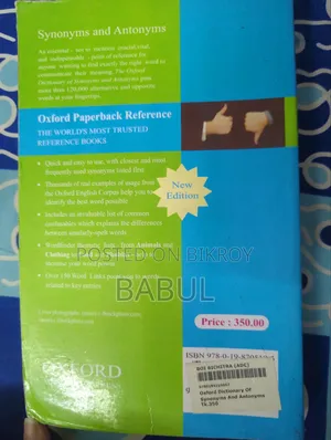 Oxford Dictionary Of Synonyms And Antonyms.