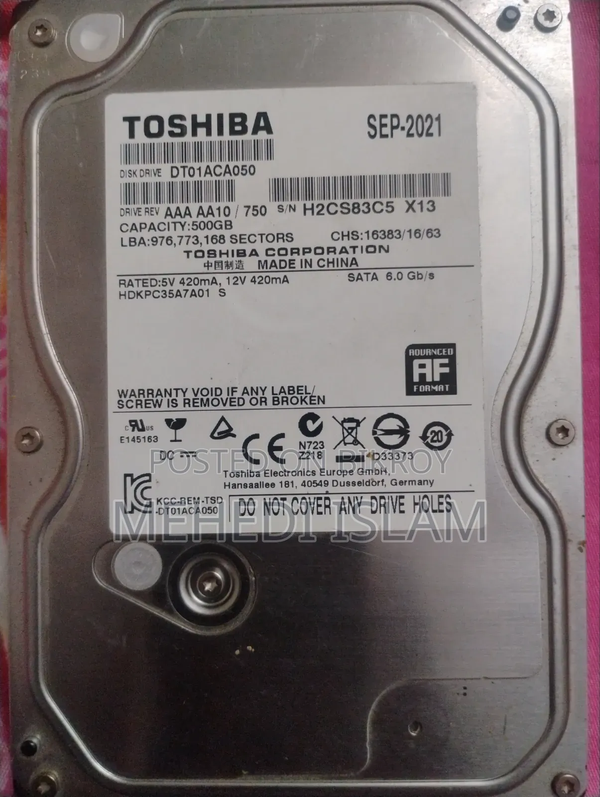 Toshiba 500 Gb