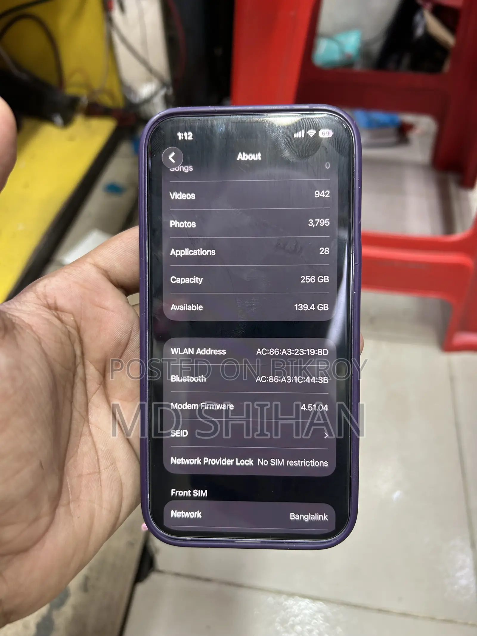 Apple iPhone 14 256 GB Purple