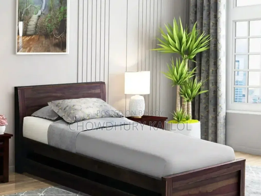 Double Size Steel Bed and Single Size Malaysian Wood Bed