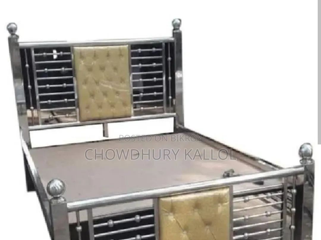 Double Size Steel Bed and Single Size Malaysian Wood Bed