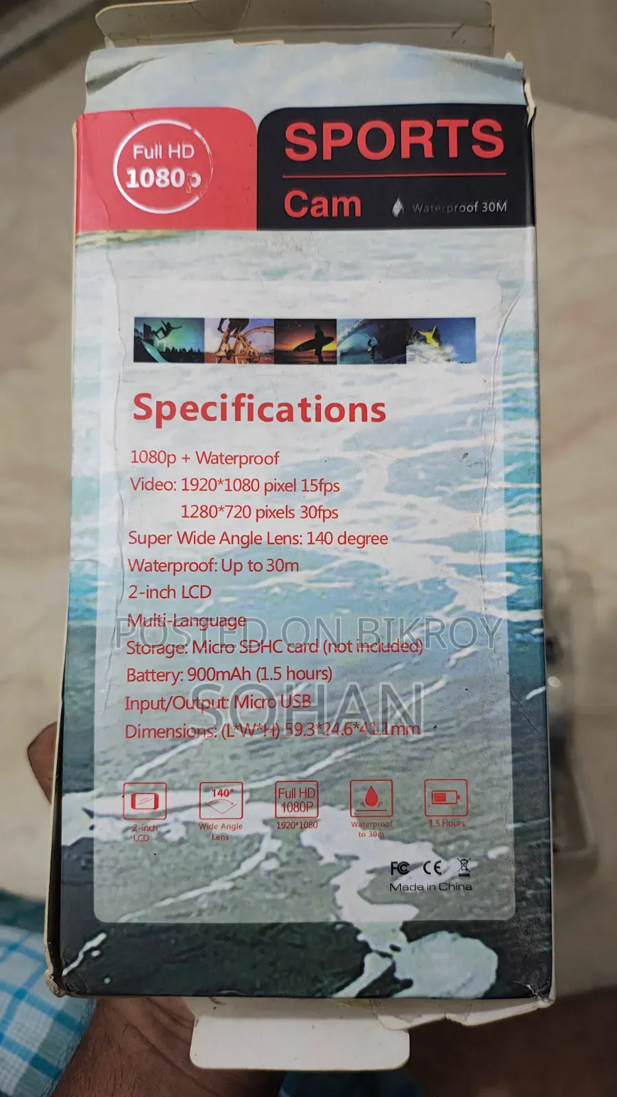 1080p HD Waterproof Sports Action Camera
