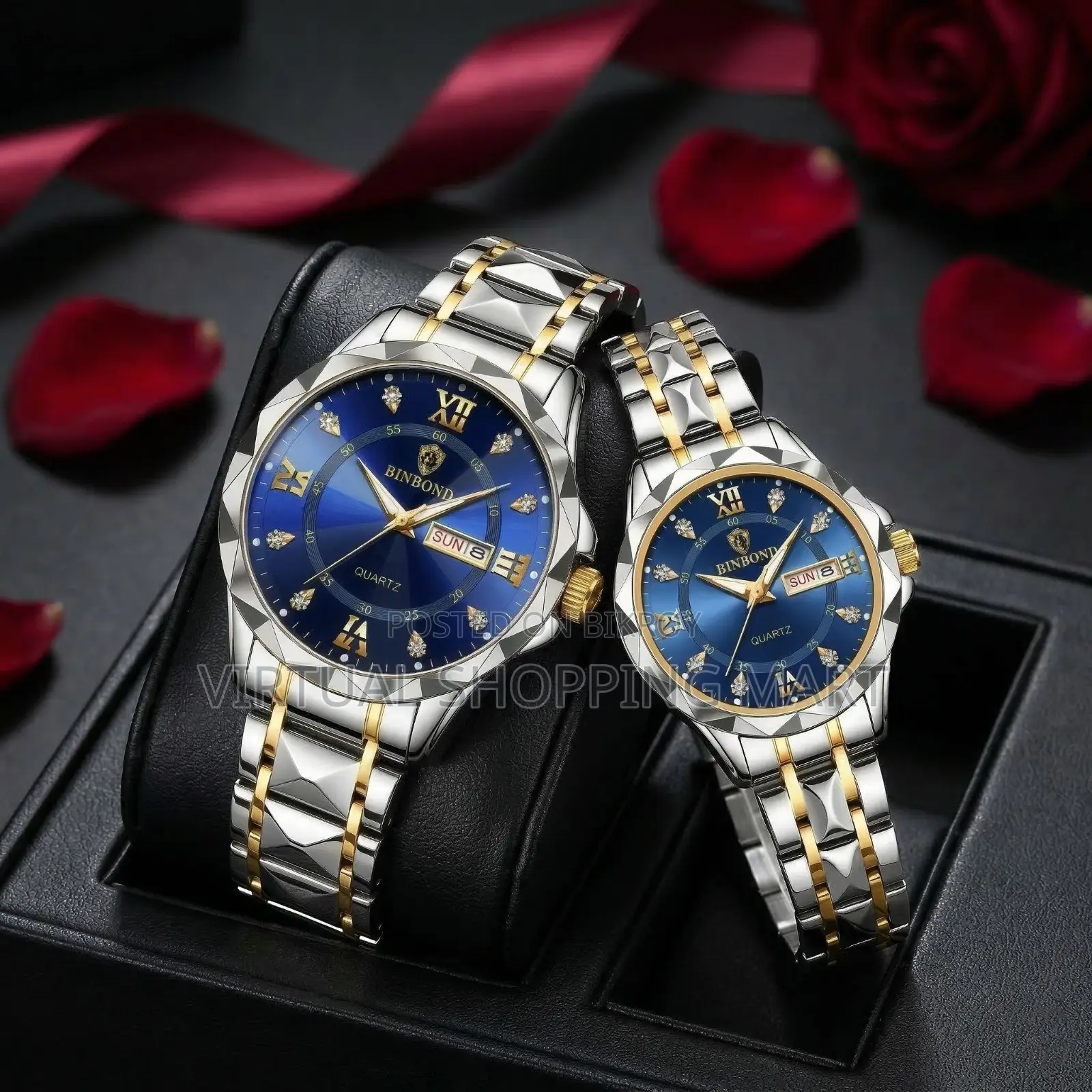 Binbond Luxury Fashion Couple Watch Set – Him & Her