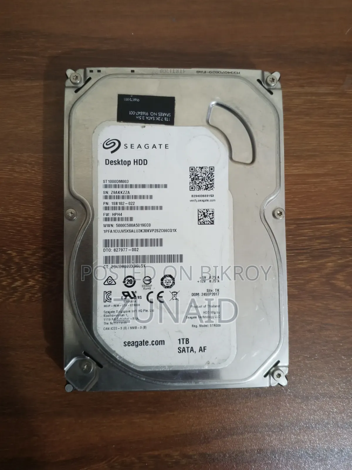 1TB Seagate Hard Disk
