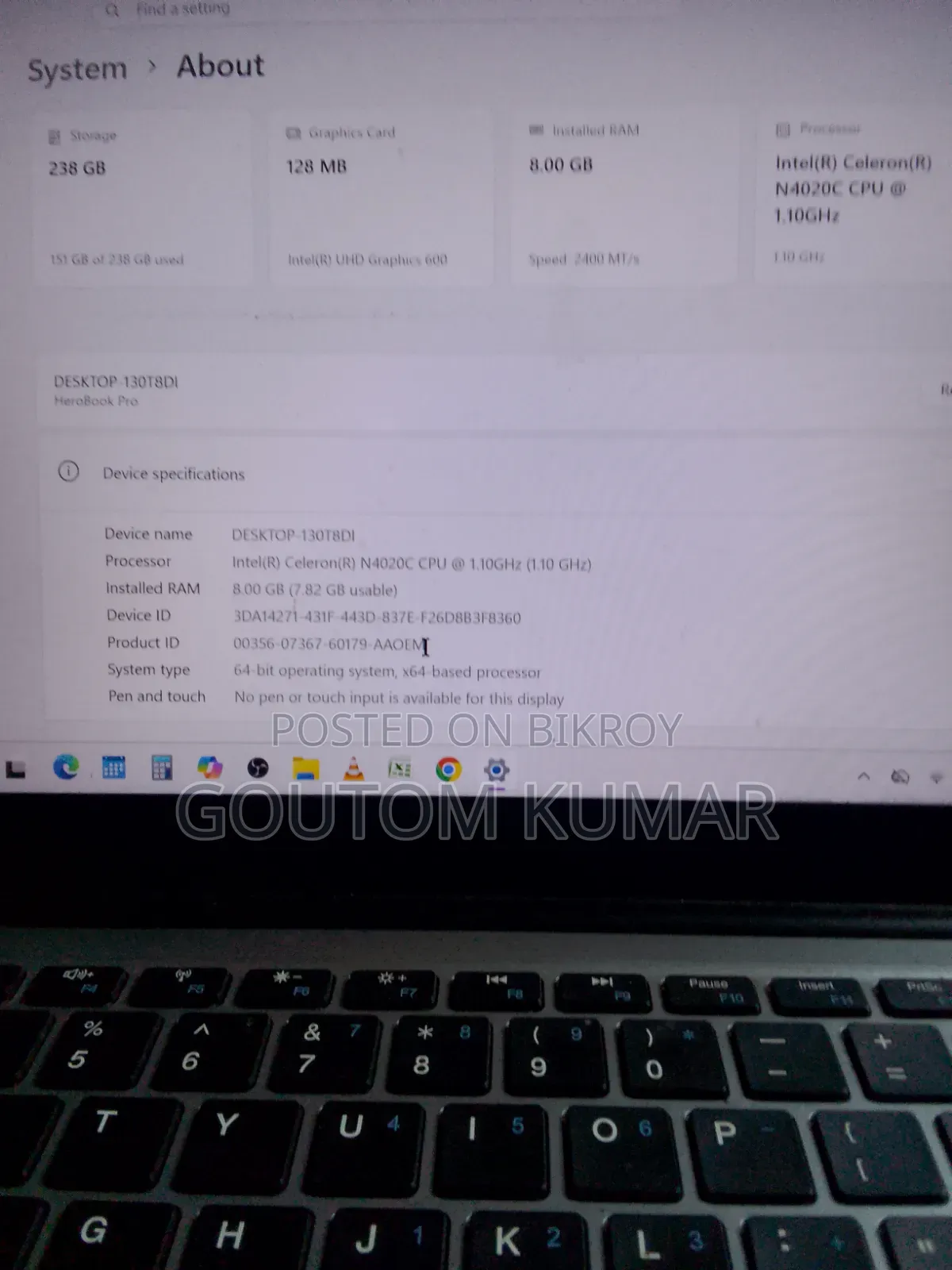 Laptop Chuwi HeroBook Pro 8GB Intel Celeron SSD 256GB