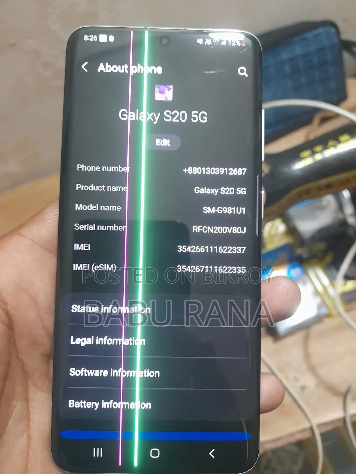 Samsung Galaxy S20 5G Uw 128 GB White