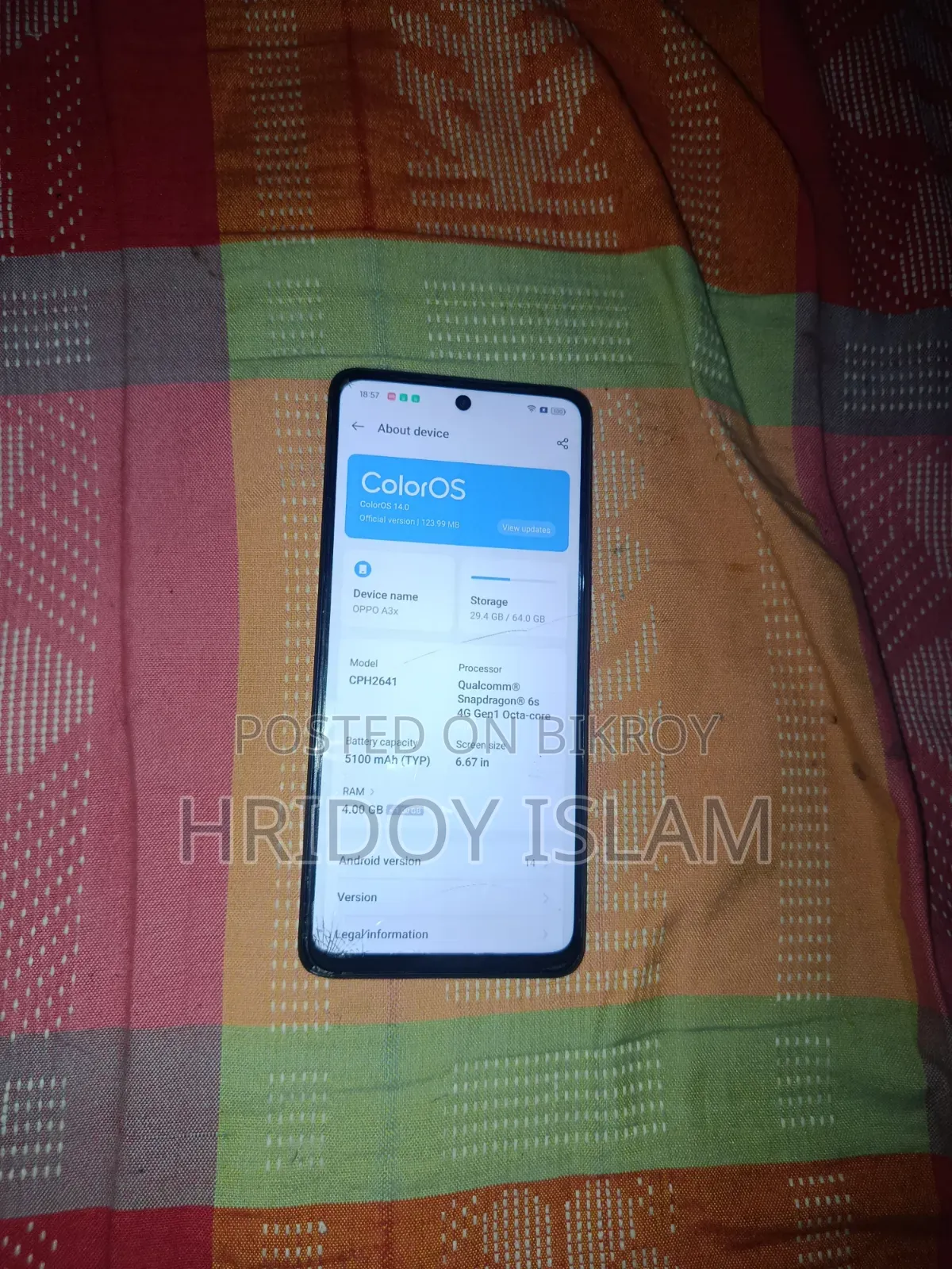 Oppo A3x 64 GB Purple
