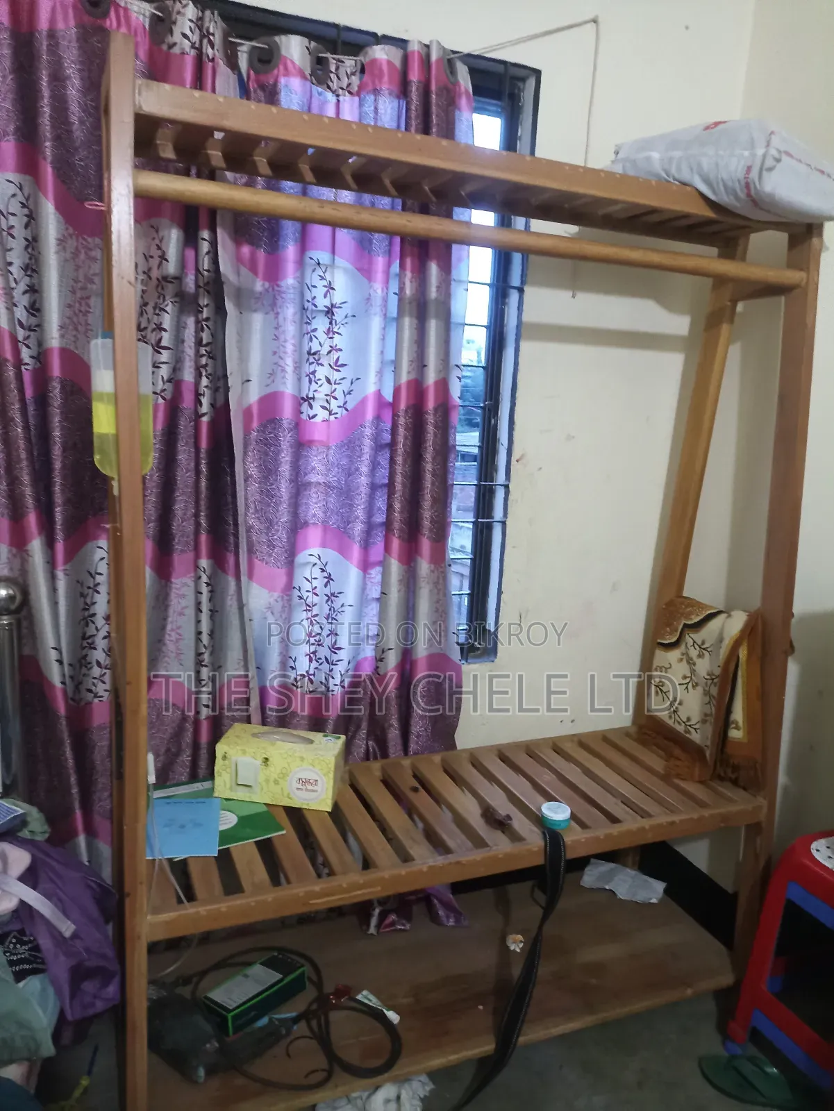 Solid Wood Clothes Rack / Open Wardrobe for Sale