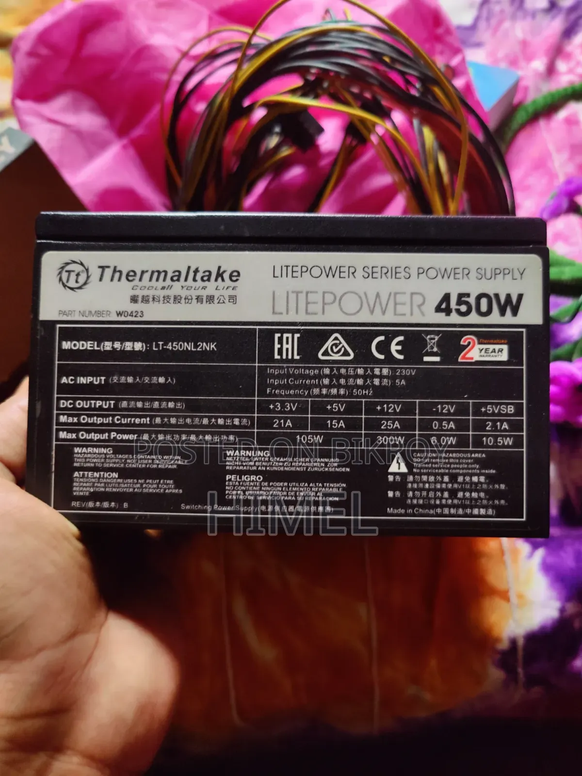 Thermaltake Litepower 450w Power Supply (Used)