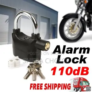Security alarm lock for bikes, shops, garages, and doors