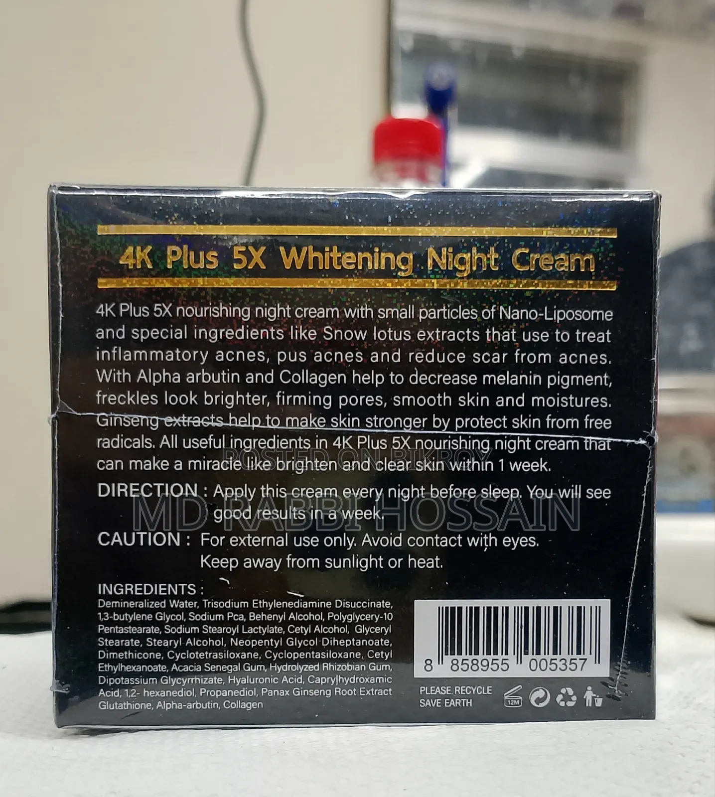 4K Plus 5x Whitening Night Cream