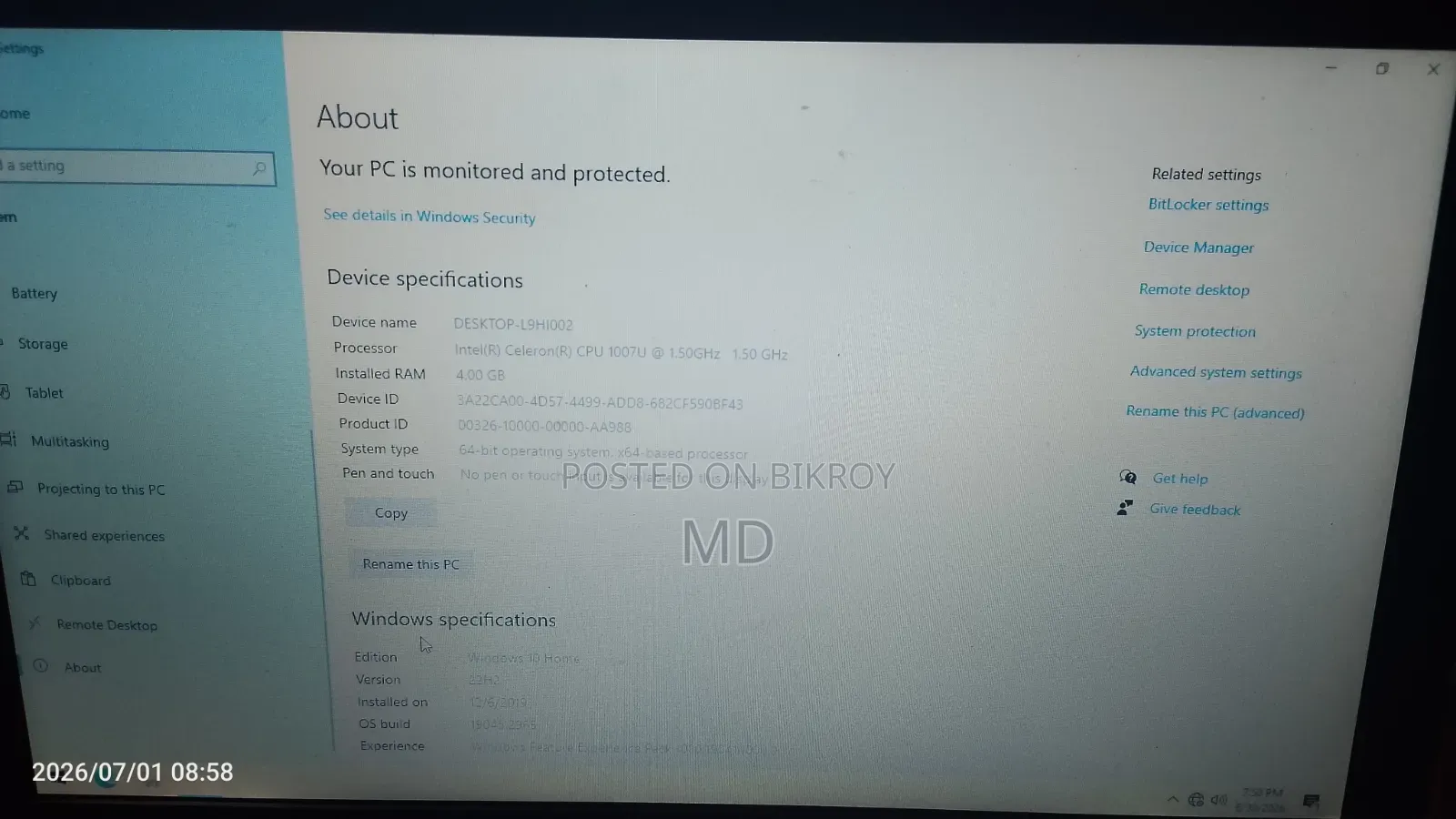 Laptop Lenovo ThinkPad X131e 4GB Intel Celeron HDD 16 GB