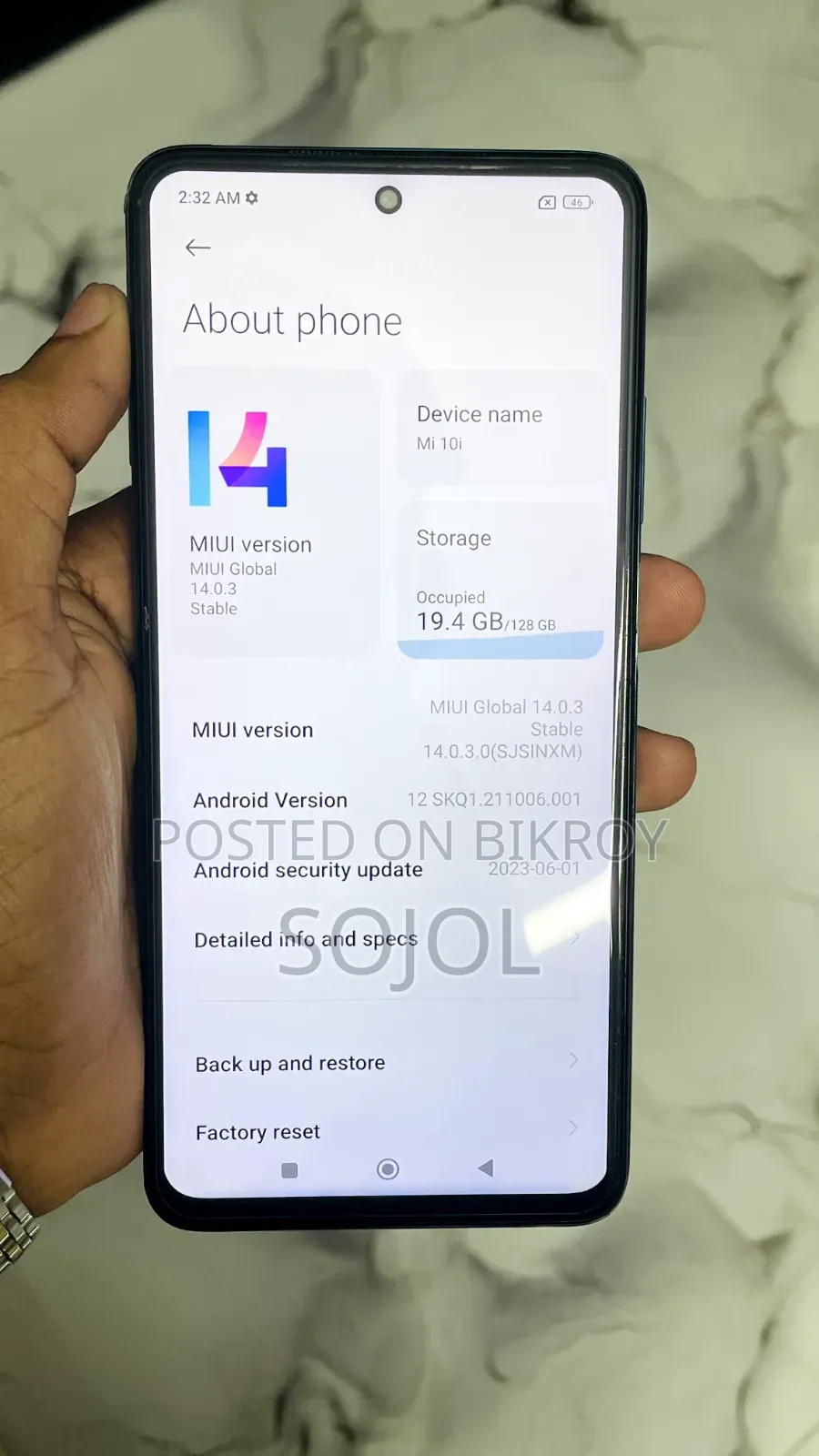 শাওমি মি ১০আই ১২৮ জিবি পার্পল