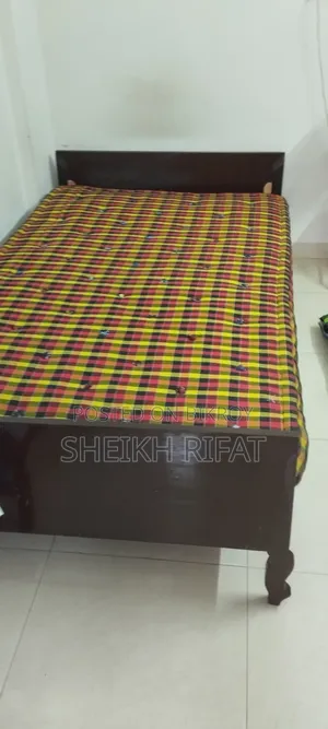 Teak Wood Single Bed (with Mattress) for Sale