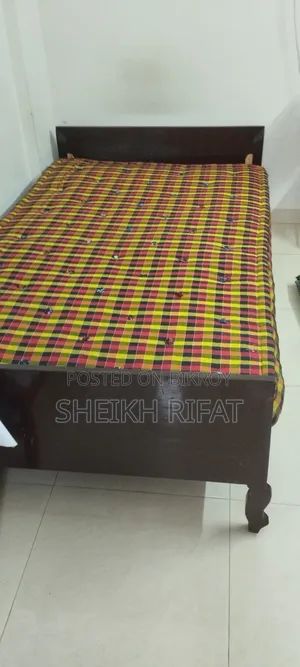 Teak Wood Single Bed (with Mattress) for Sale