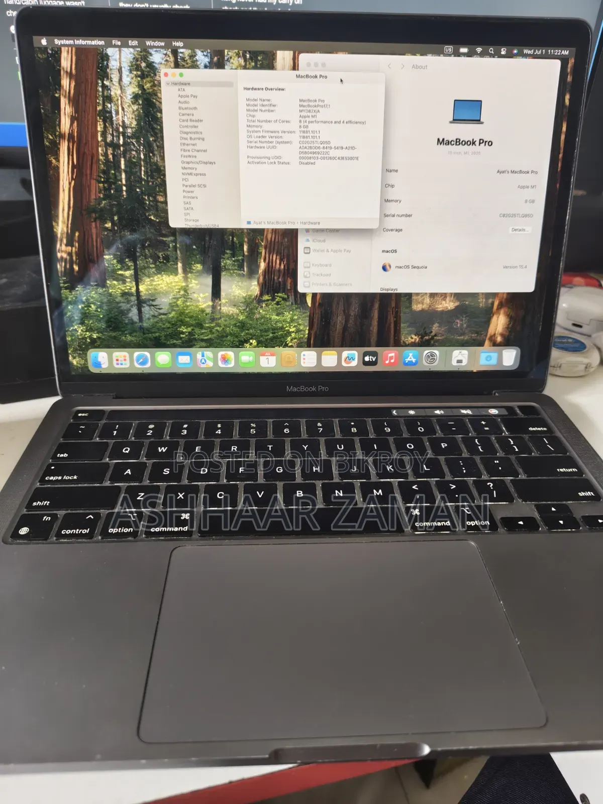 Laptop Apple MacBook Pro 2020 M1 8GB Apple M1 Pro SSD 256GB