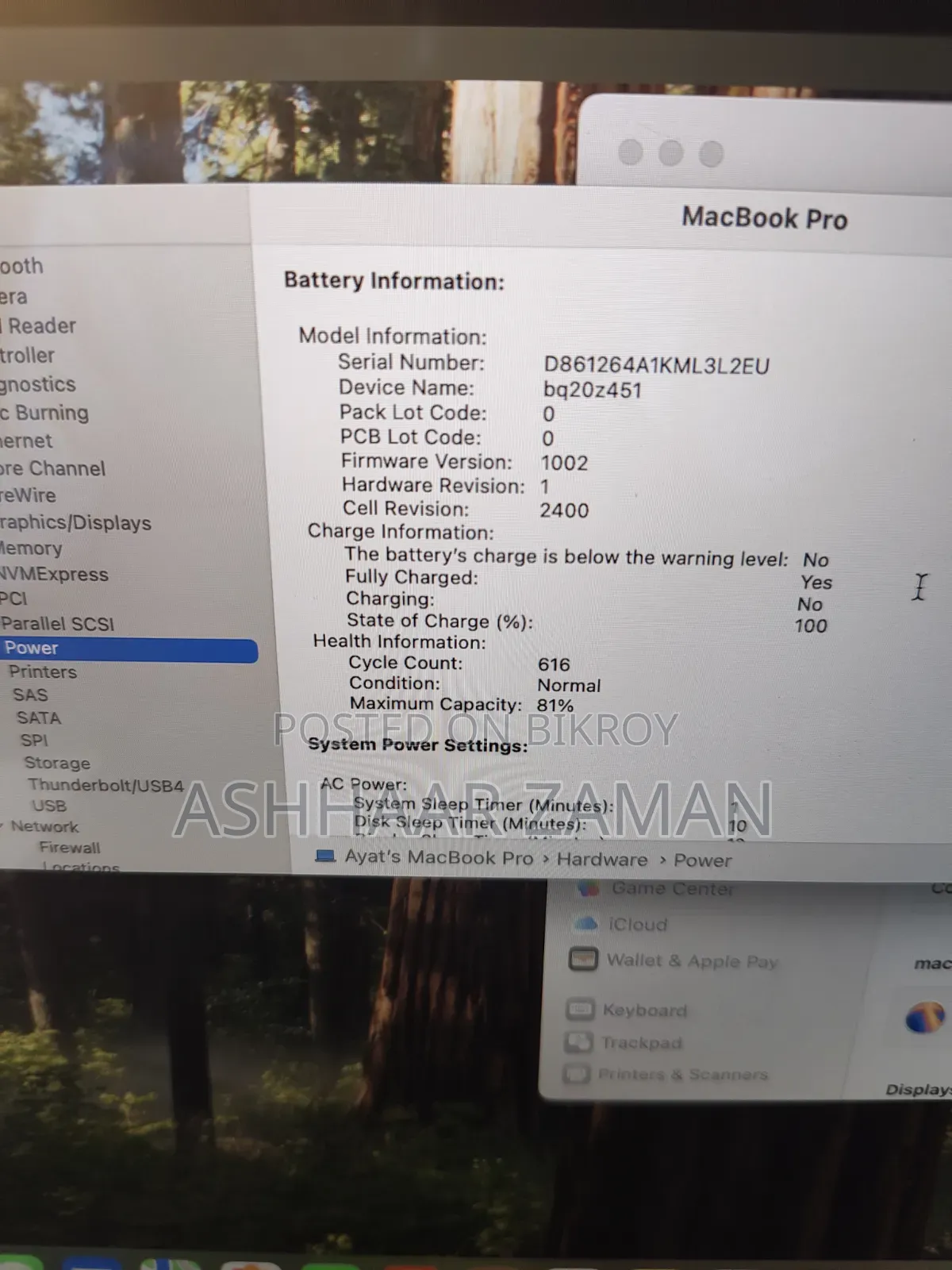 Laptop Apple MacBook Pro 2020 M1 8GB Apple M1 Pro SSD 256GB