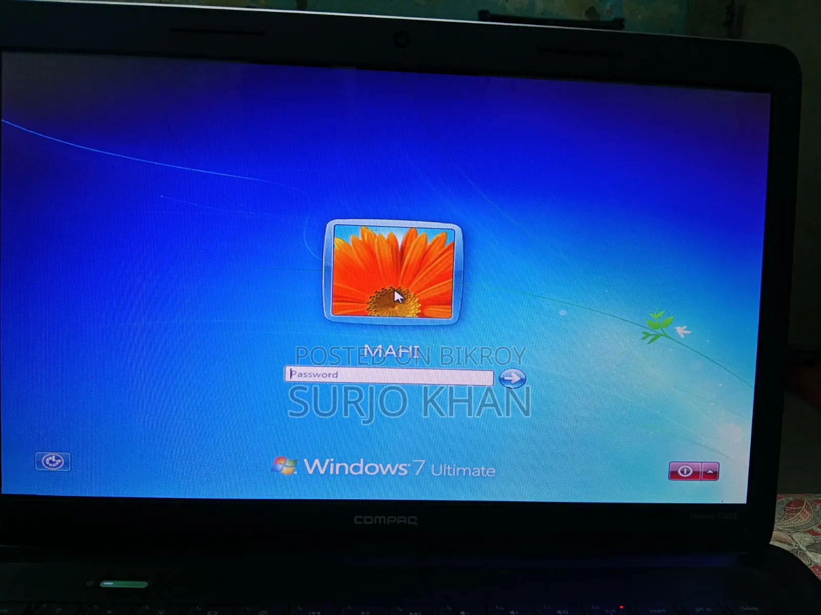 Laptop Compaq Presario CQ58 2GB Intel Celeron HDD 500GB
