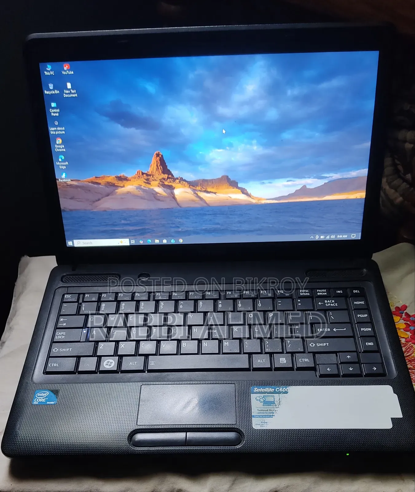 Laptop Toshiba 4GB Intel Core 2 Duo HDD 250GB