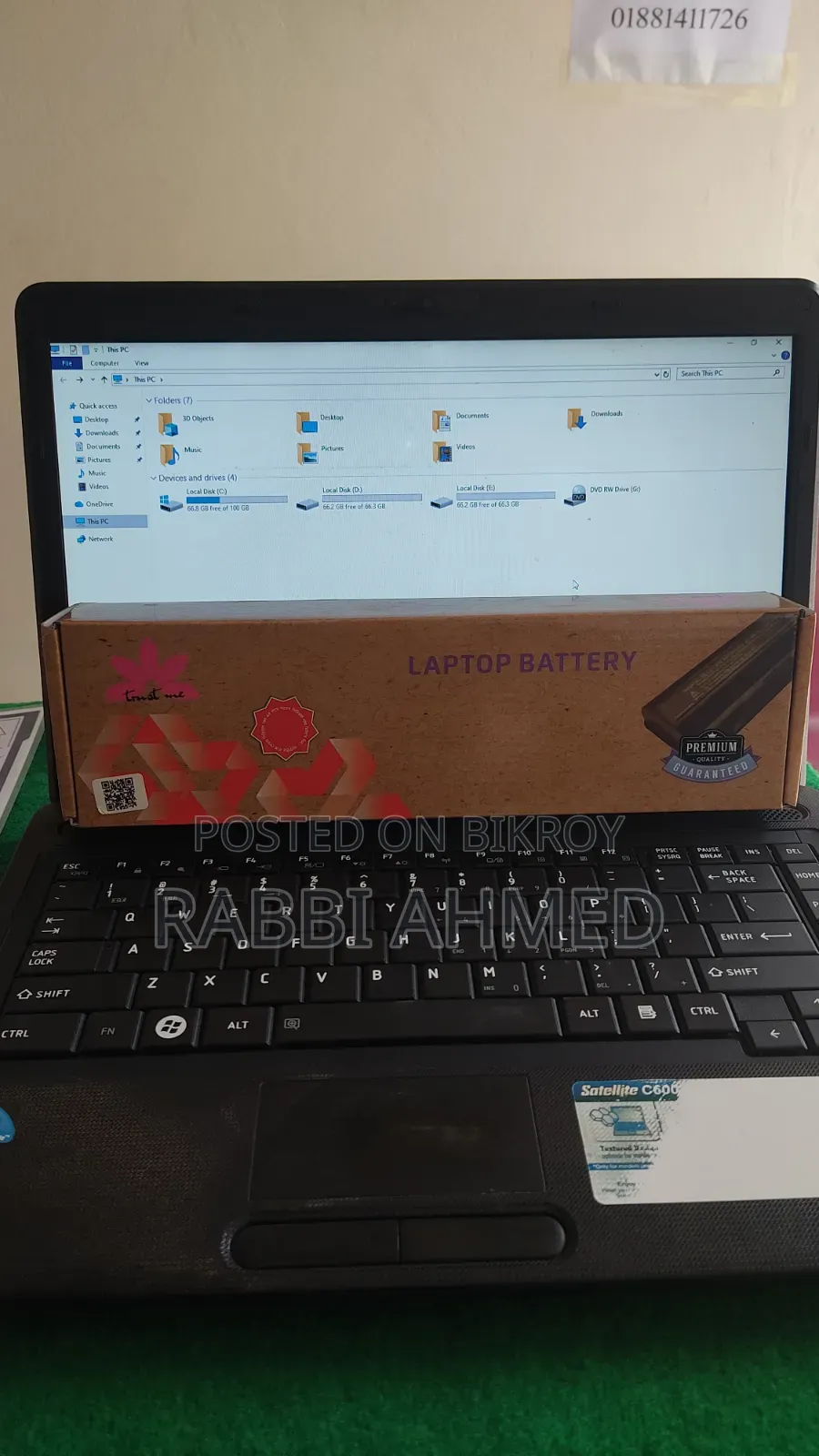 Laptop Toshiba 4GB Intel Core 2 Duo HDD 250GB