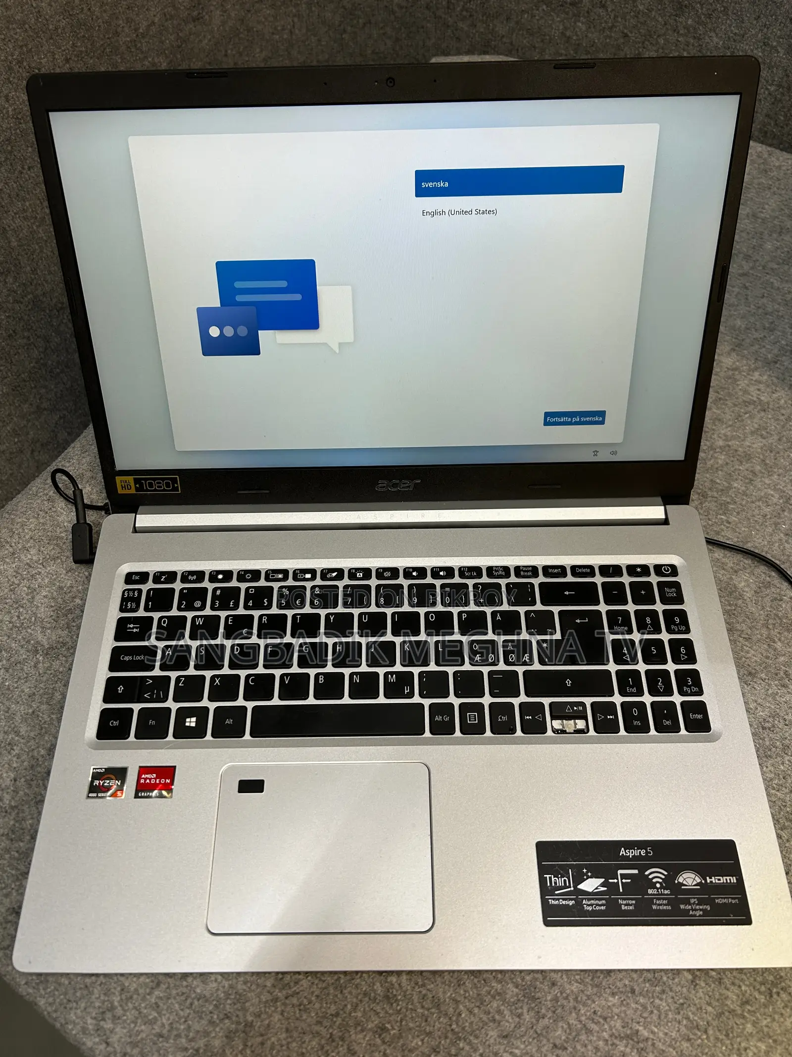 Laptop Acer 3GB Intel SSD 256GB