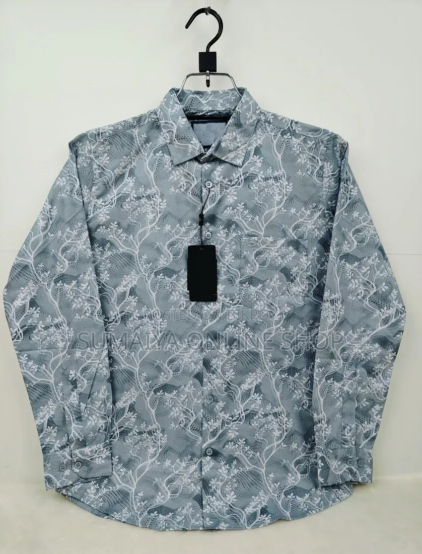 Pure Cotton Full Sleeve Check & Print Shirt For Men