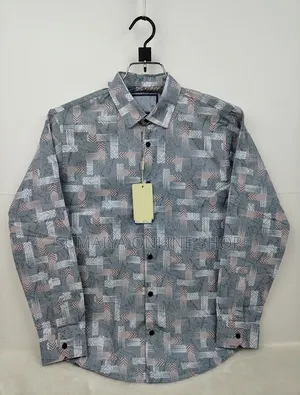 Pure Cotton Full Sleeve Check & Print Shirt For Men