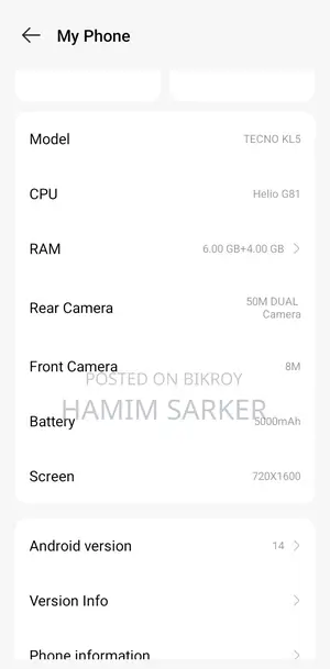 Tecno Spark 30C 128 GB Black