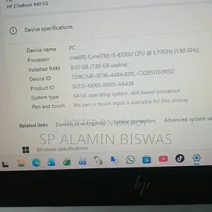 Laptop HP 240 G5 8GB Intel Core Ultra 9 SSD 256GB