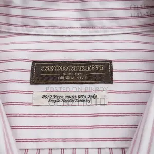 Imported Formal Shirt - Pink Striped - 100% Cotton