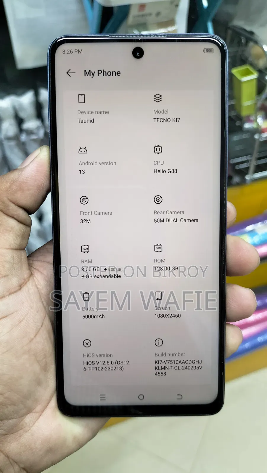 Tecno 128 GB Blue