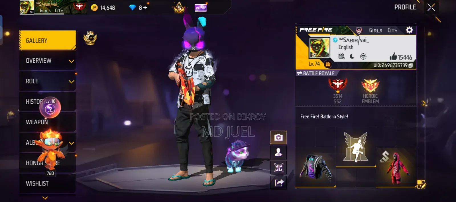 Free Fire Id Sell
