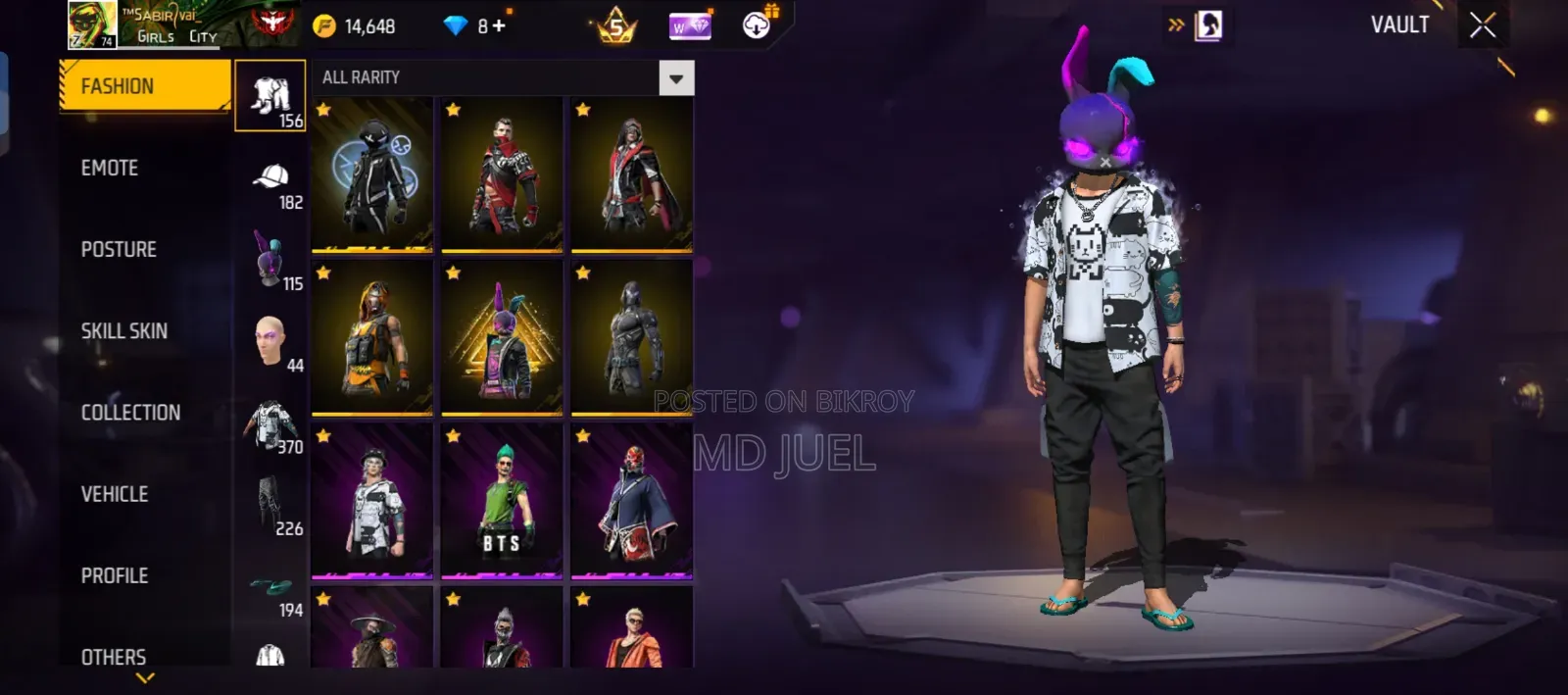 Free Fire Id Sell