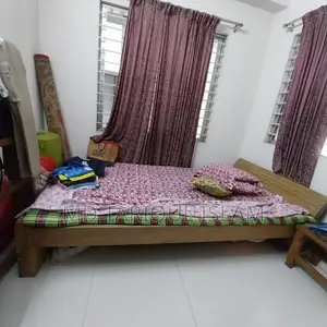 Original Teak Wood Dining Table, Chairs, and Bed for Sale